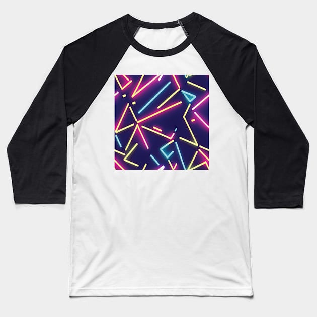 80s Arcade Pattern Baseball T-Shirt by zotilus